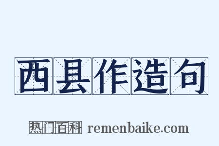 西县作造句是什么意思的图片